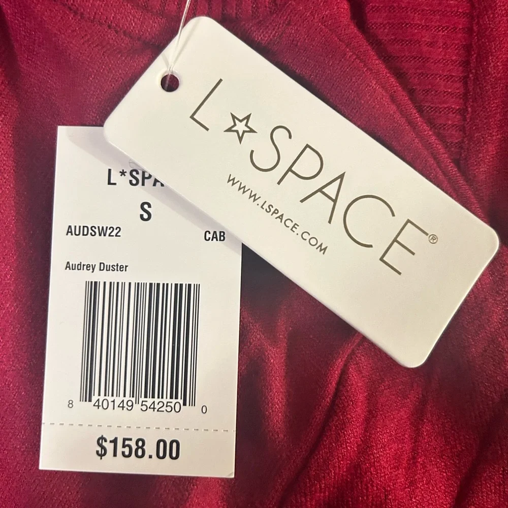 *NWT* Duster!!  L*SPACE Audrey Duster size small Cabernet - Picture 3 of 5